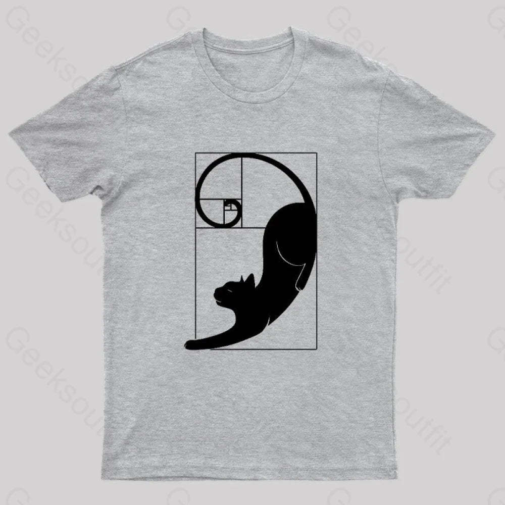 Fibonacci Kitty T-Shirt Grey / S