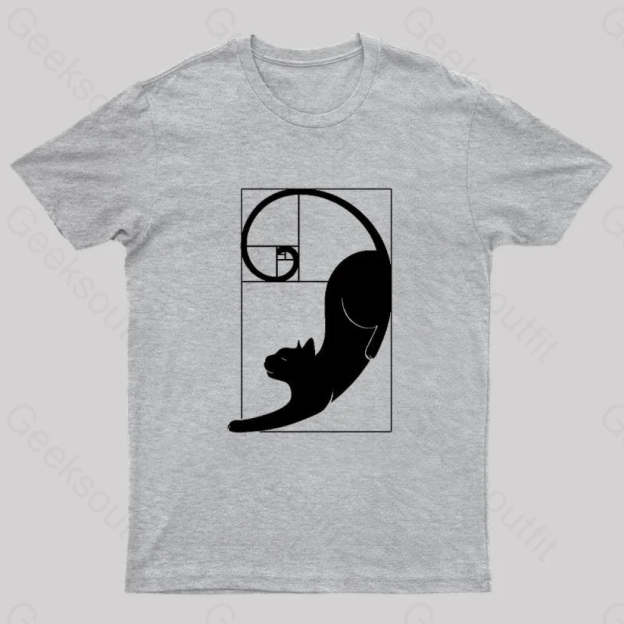 Fibonacci Kitty T-Shirt Grey / S