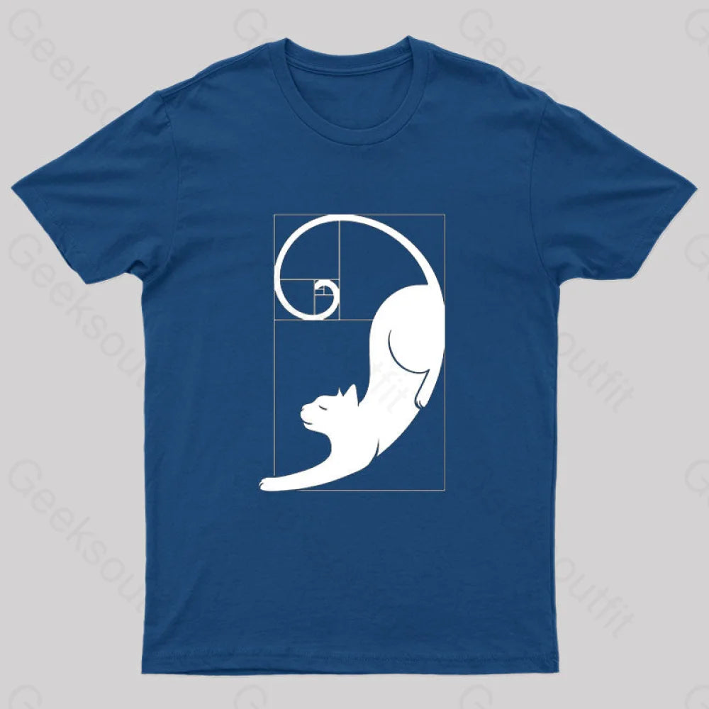Fibonacci Kitty T-Shirt Navy / S