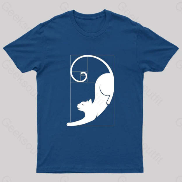Fibonacci Kitty T-Shirt Navy / S