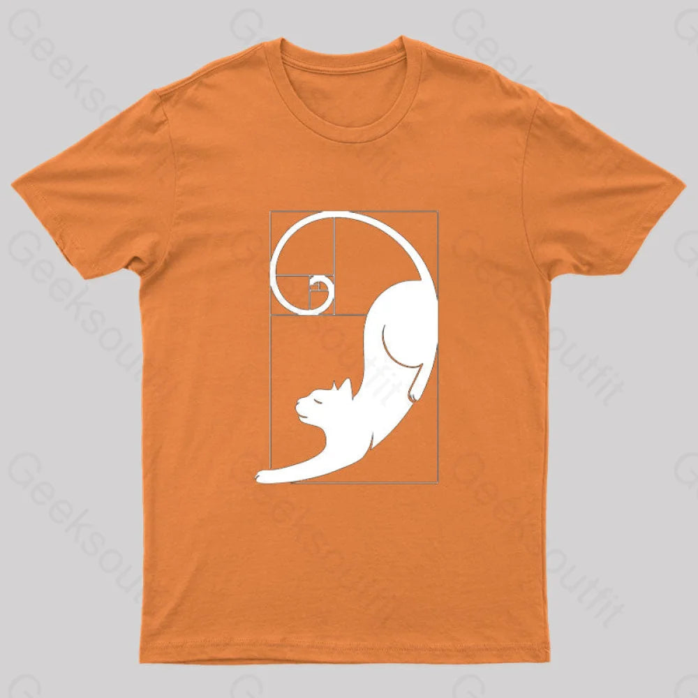 Fibonacci Kitty T-Shirt Orange / S