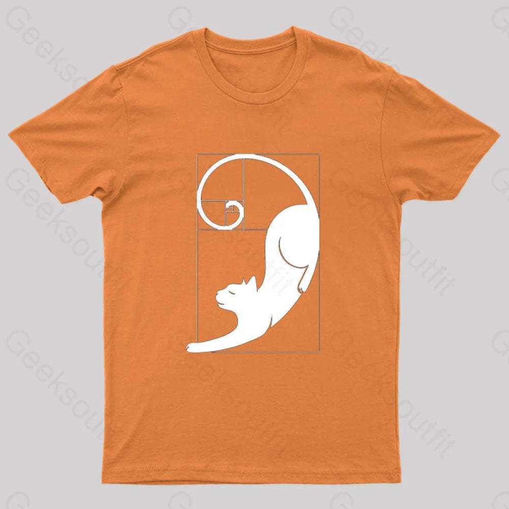 Fibonacci Kitty T-Shirt Orange / S