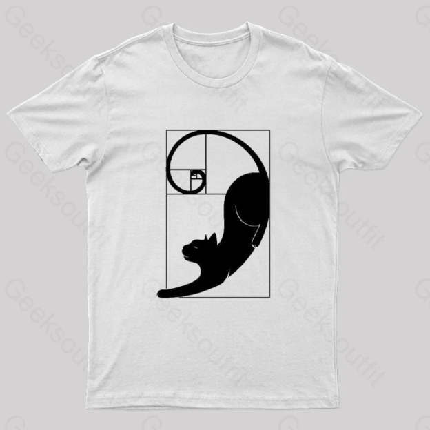 Fibonacci Kitty T-Shirt White / S