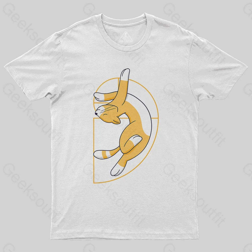 Fibonacci Spiral Cat T-Shirt - Geeksoutfit