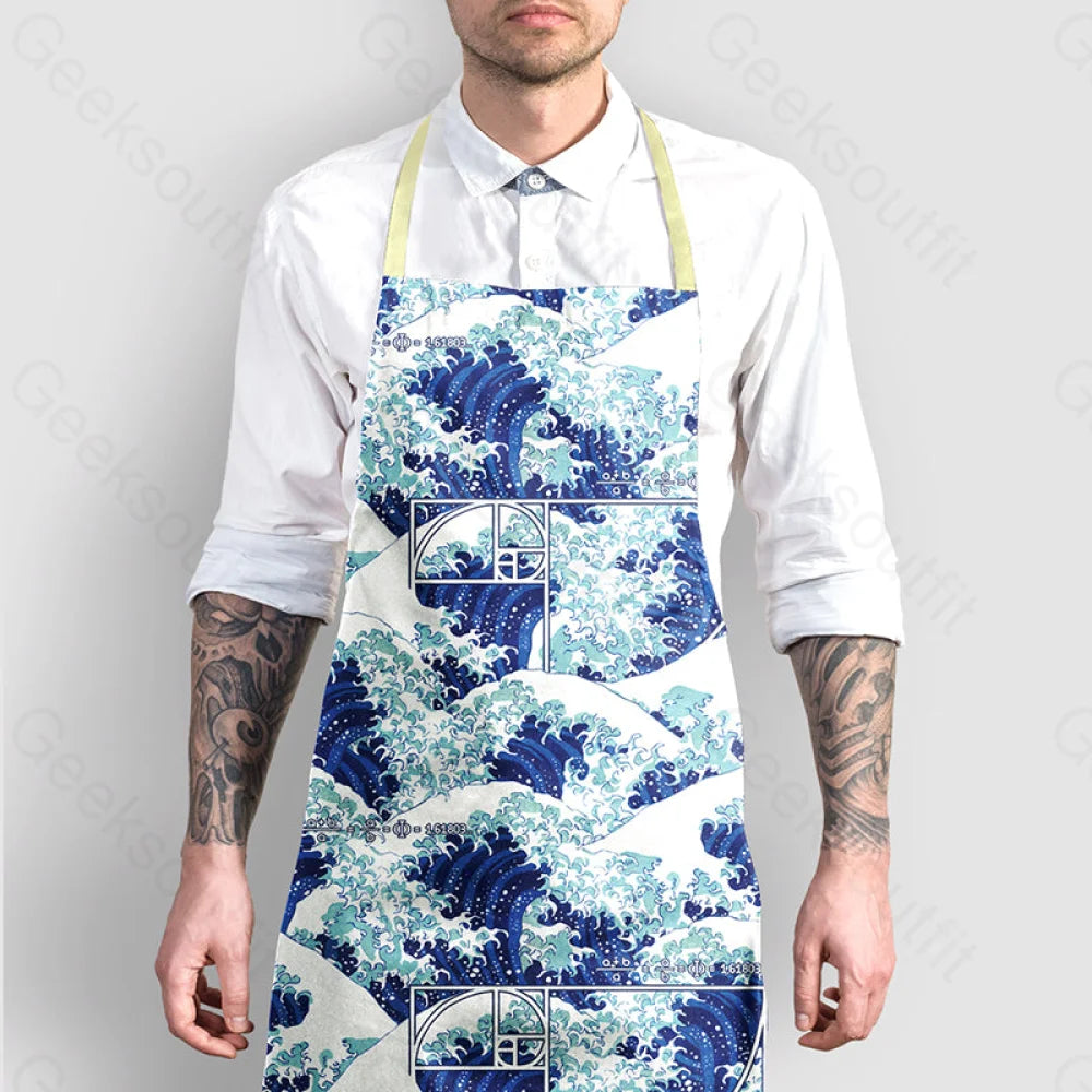 Fibonacci Waves Apron Geekap015