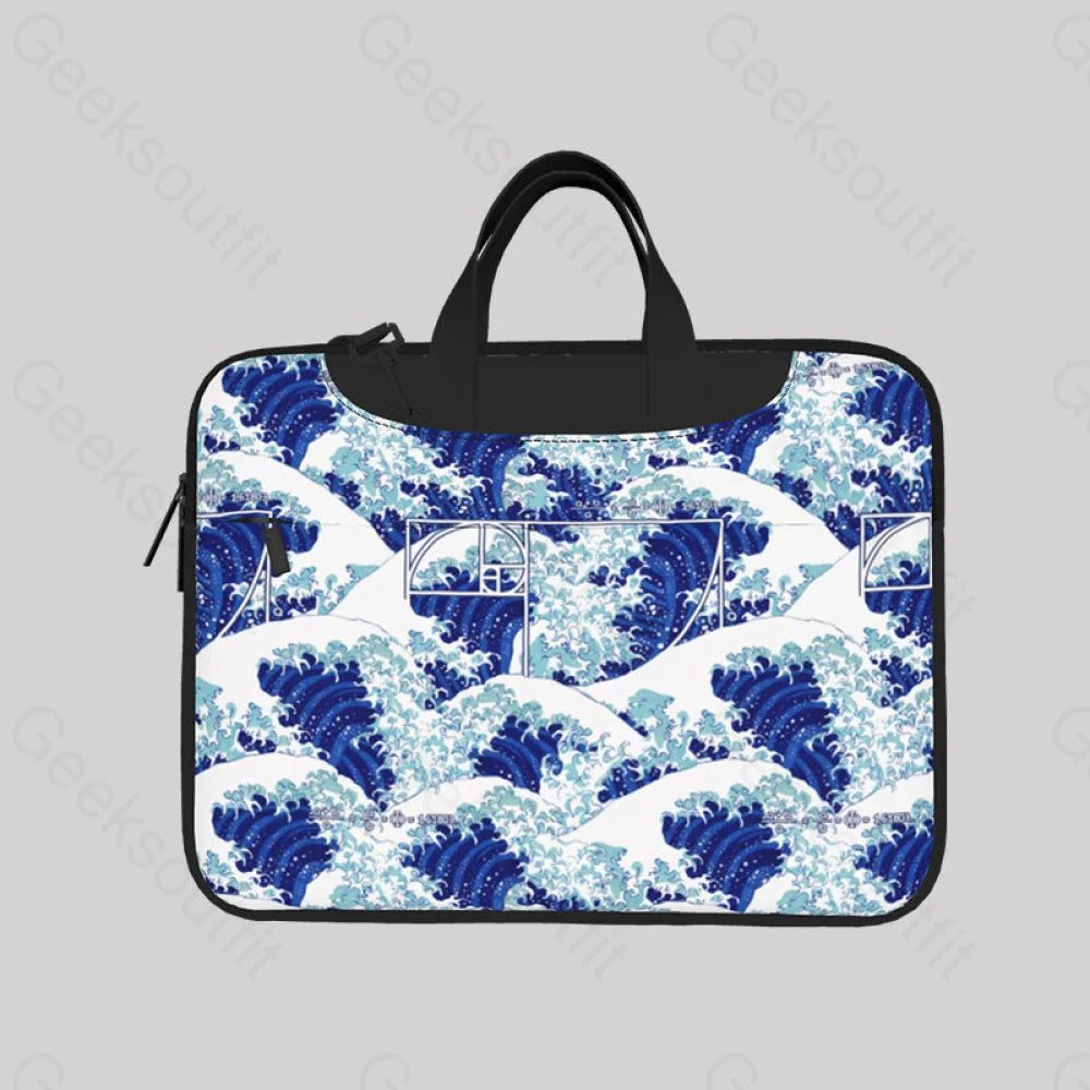 Fibonacci Waves Laptop Bag