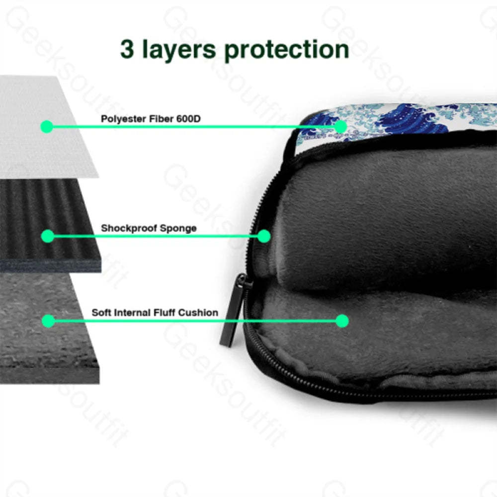 Fibonacci Waves Laptop Bag