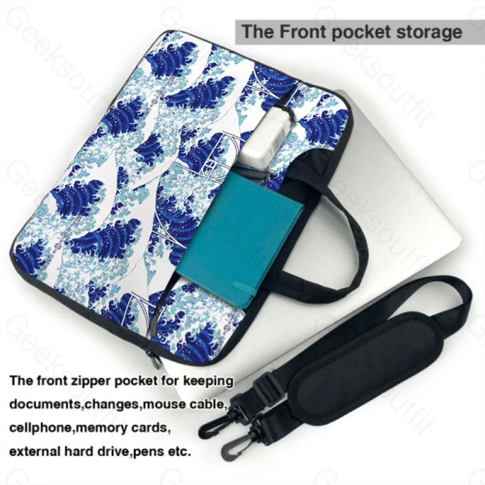 Fibonacci Waves Laptop Bag