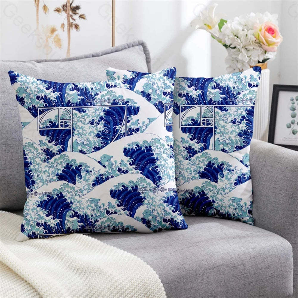 Fibonacci Waves Pillowcase 40*40Cm / Geekpc018