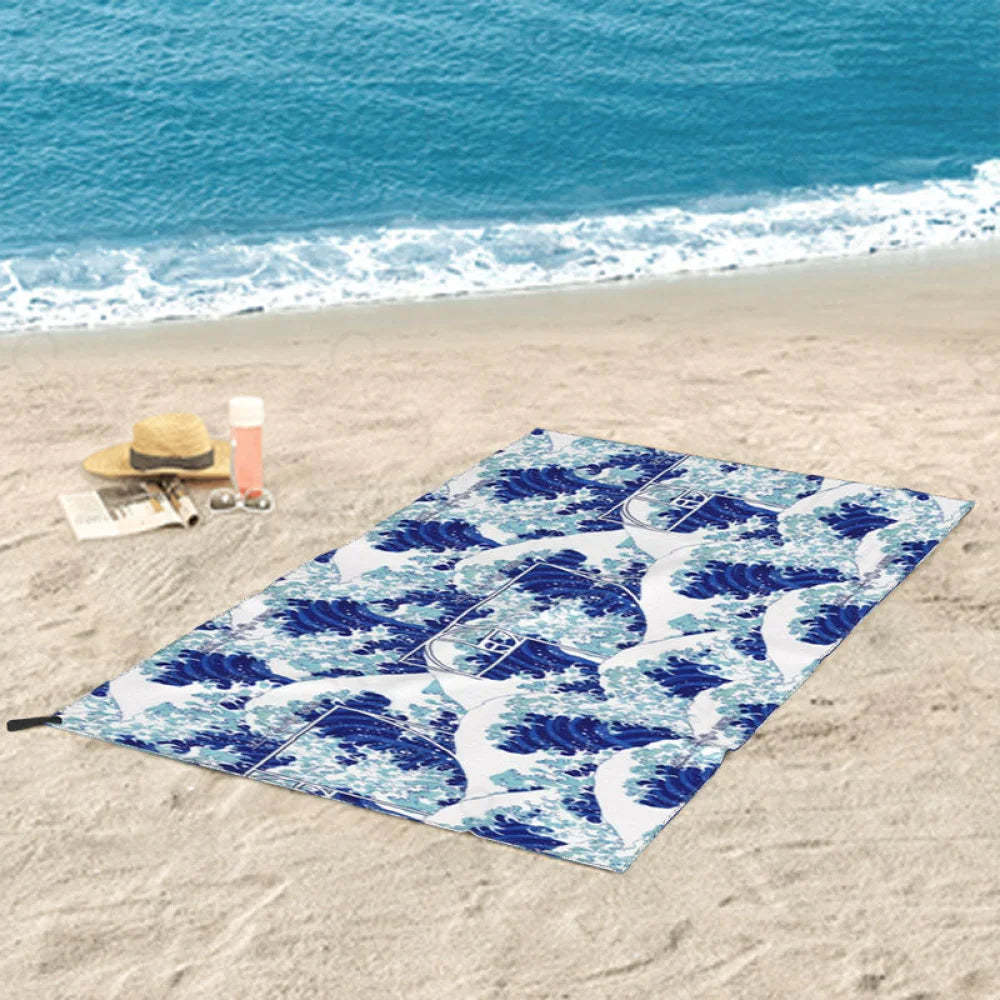 Fibonacci Waves Quick Drying Beach Towel 27.5*55In