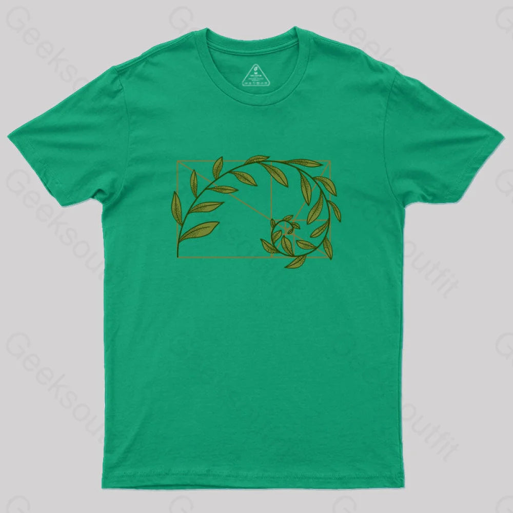 Fibonacci Wicker T-Shirt Green / S Yc