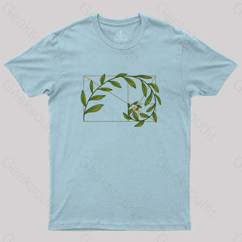 Fibonacci Wicker T-Shirt Light Blue / S Yc
