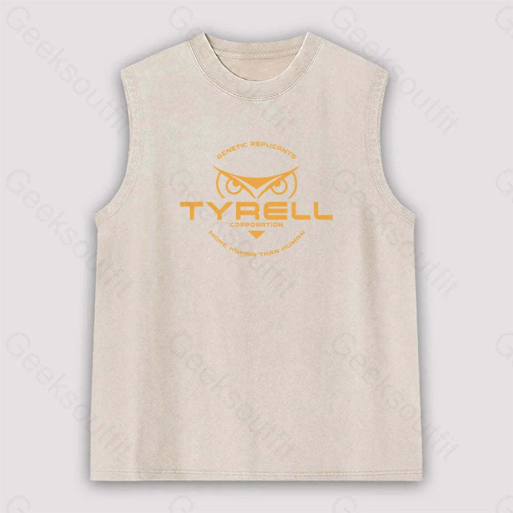 Fictional Blade Runner Brand Unisex Washed Tank Apricot / S