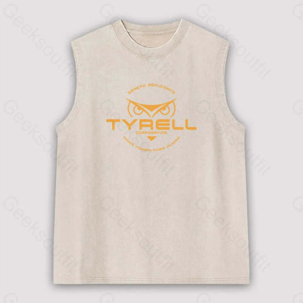 Fictional Blade Runner Brand Unisex Washed Tank Apricot / S