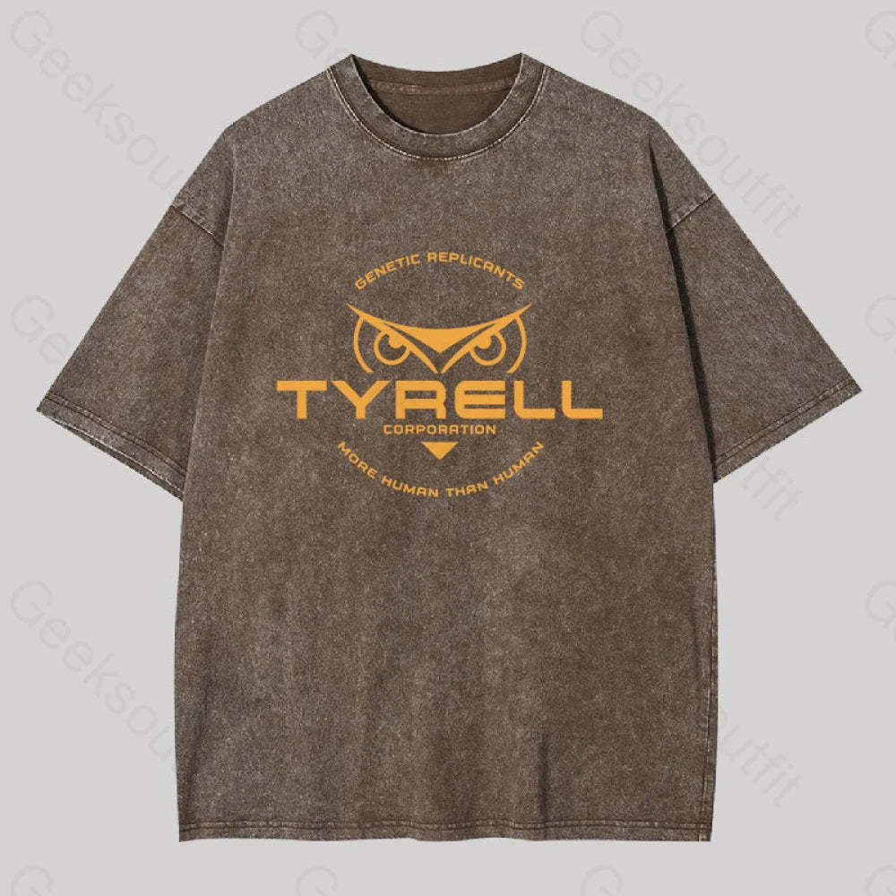 Fictional Blade Runner Brand Washed T-Shirt Coffee / S