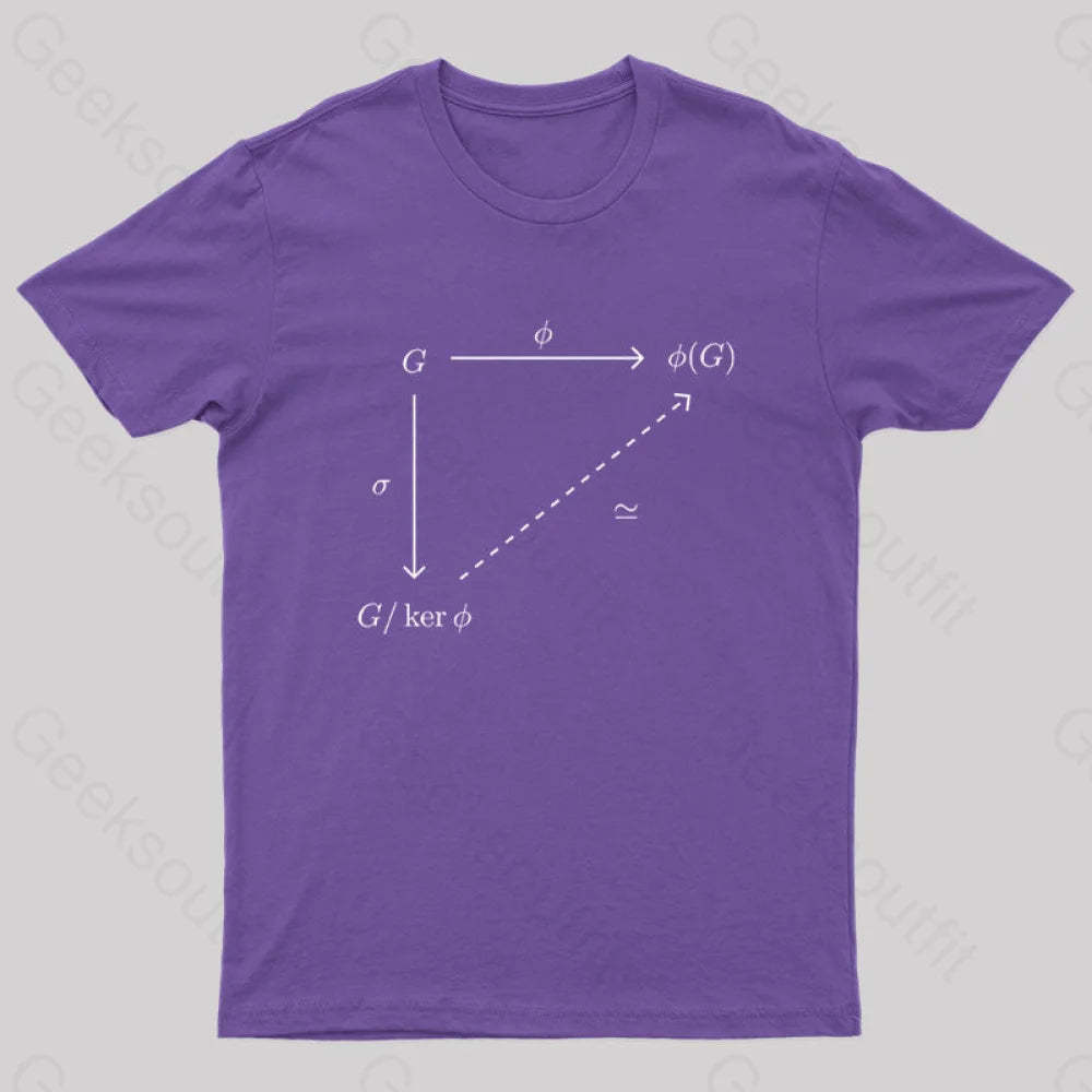 First Isomorphism Theorem For Groups Nerd T-Shirt Purple / S