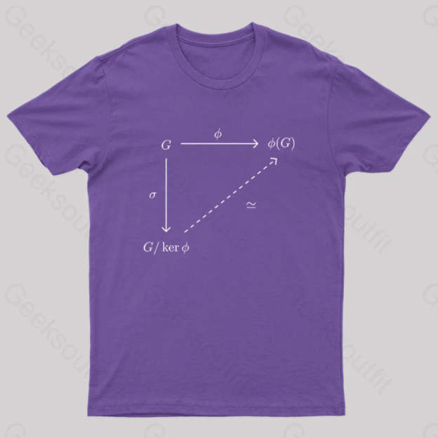 First Isomorphism Theorem For Groups Nerd T-Shirt Purple / S