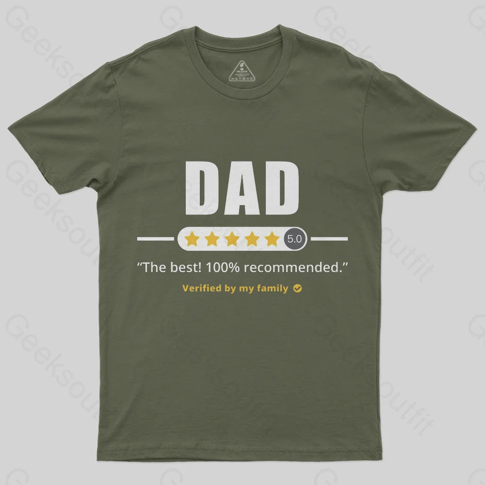 Five Stars Dad T-Shirt-Geeksoutfit-Father's Day,geek,t-shirt