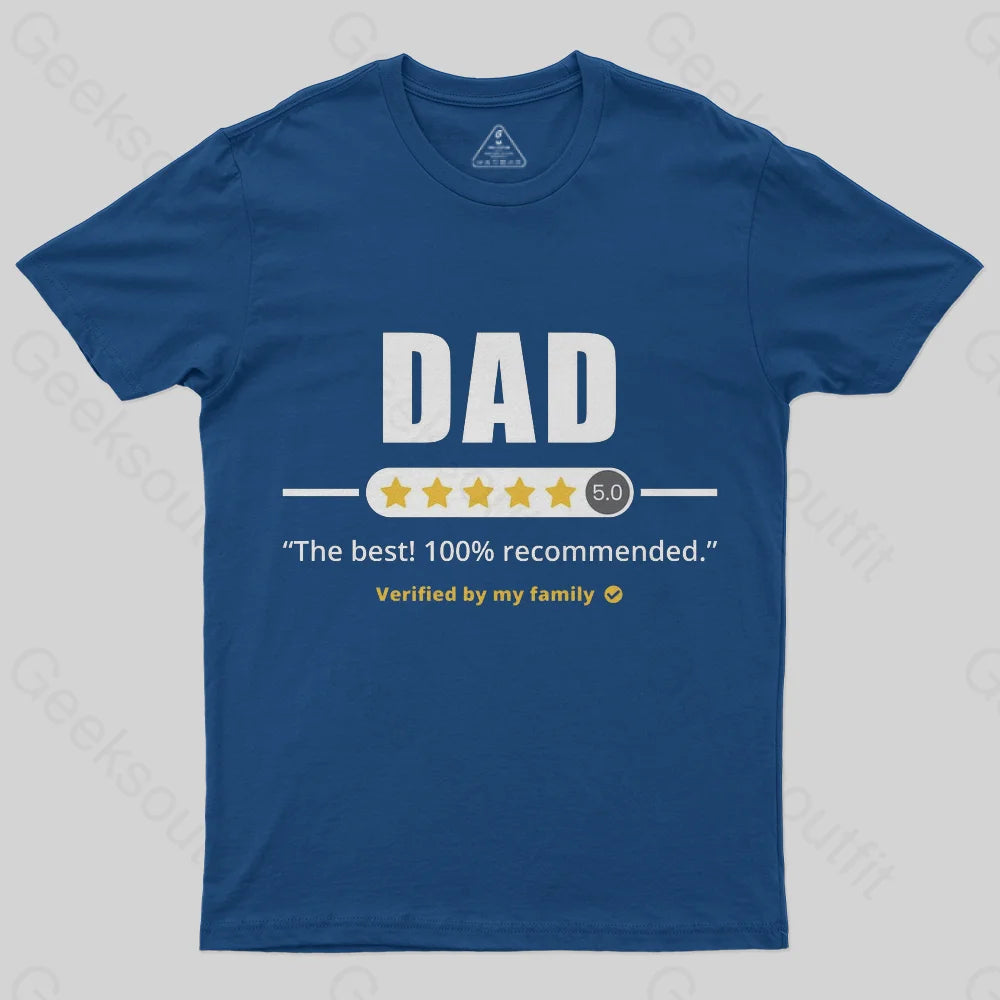 Five Stars Dad T-Shirt-Geeksoutfit-Father's Day,geek,t-shirt