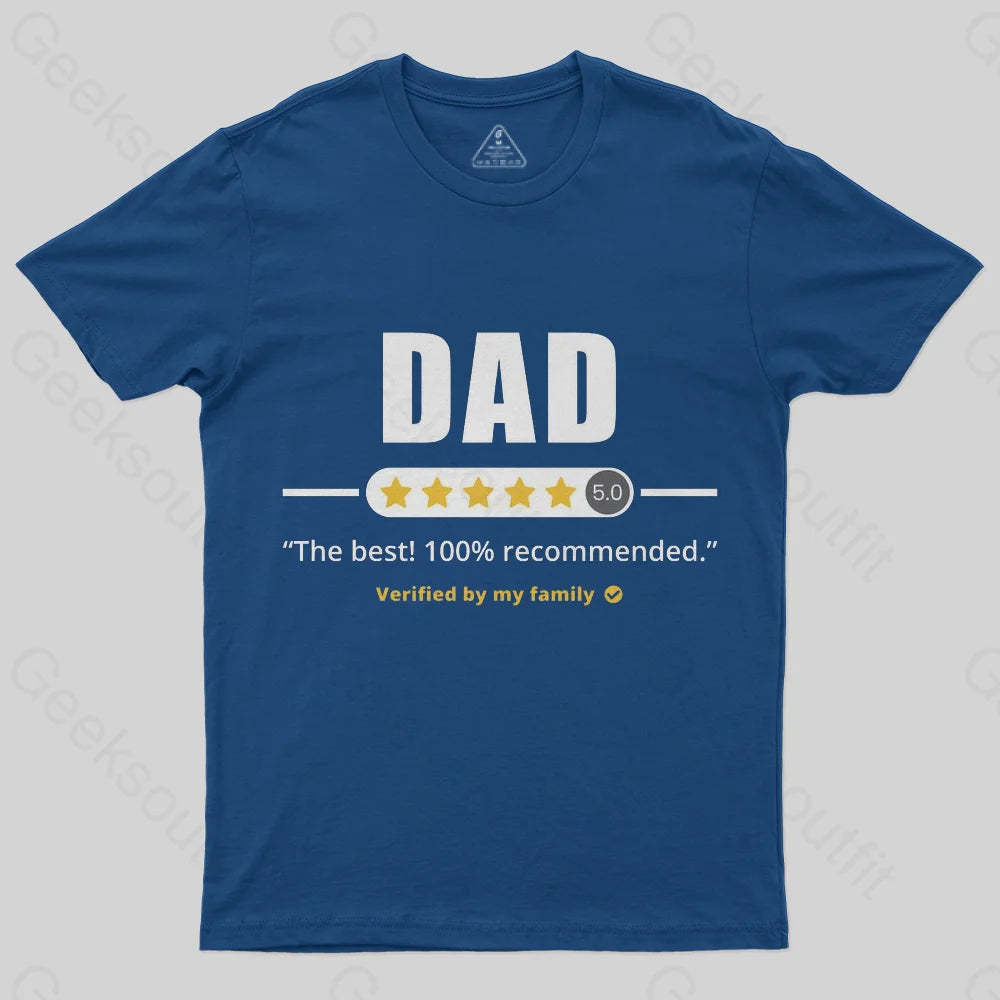 Five Stars Dad T-Shirt-Geeksoutfit-Father's Day,geek,t-shirt