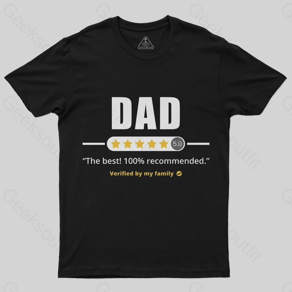 Five Stars Dad T-Shirt-Geeksoutfit-Father's Day,geek,t-shirt