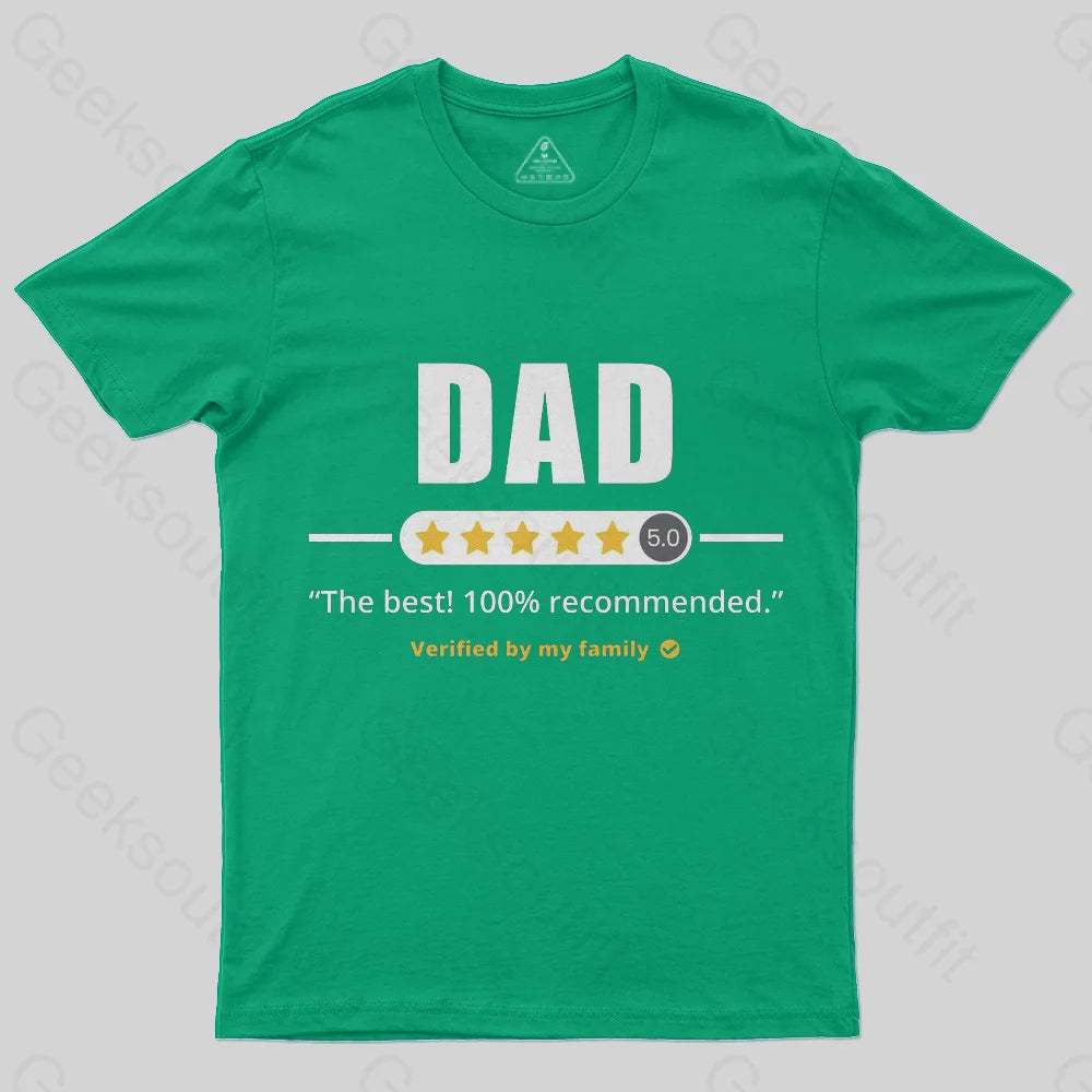 Five Stars Dad T-Shirt-Geeksoutfit-Father's Day,geek,t-shirt