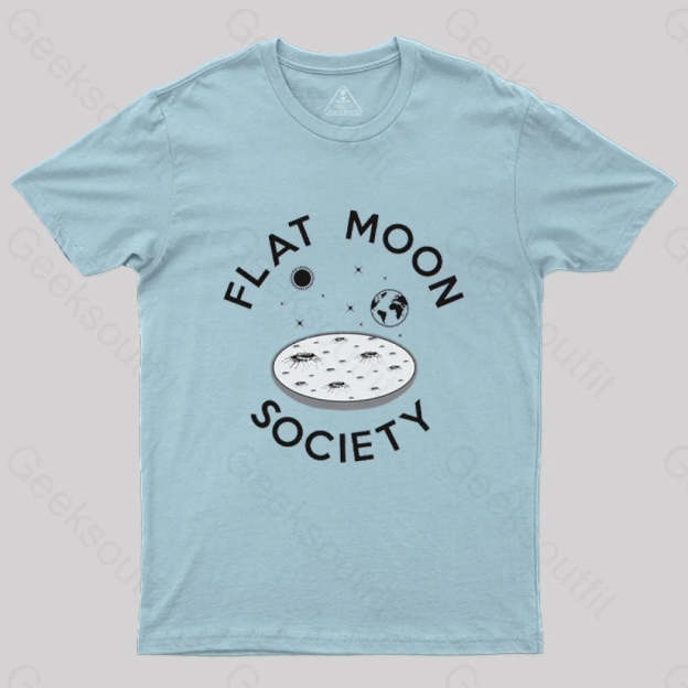 Flat Moon Society T-Shirt Light Blue / S