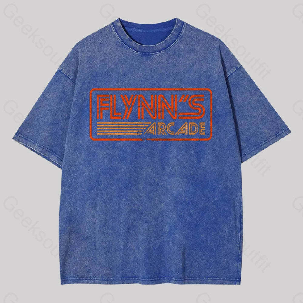 Flynn?��s Arcade 80S Retro Washed T-Shirt Blue / S
