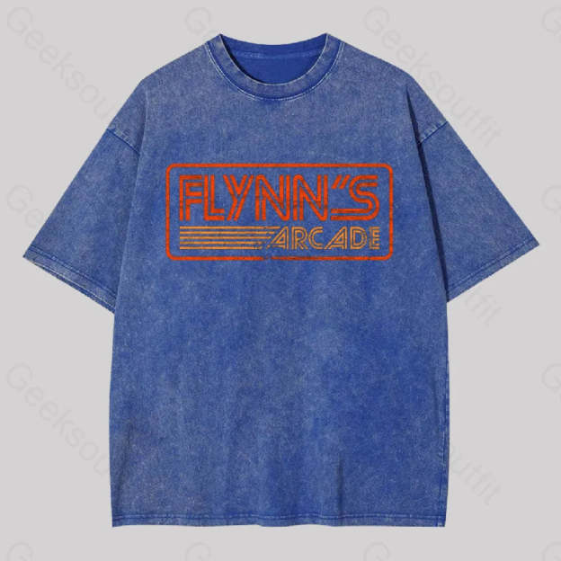 Flynn?��s Arcade 80S Retro Washed T-Shirt Blue / S