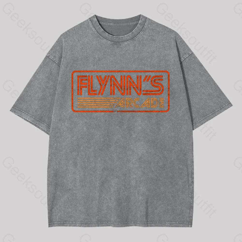 Flynn?��s Arcade 80S Retro Washed T-Shirt Grey / S