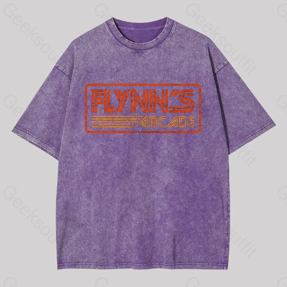 Flynn?��s Arcade 80S Retro Washed T-Shirt Purple / S