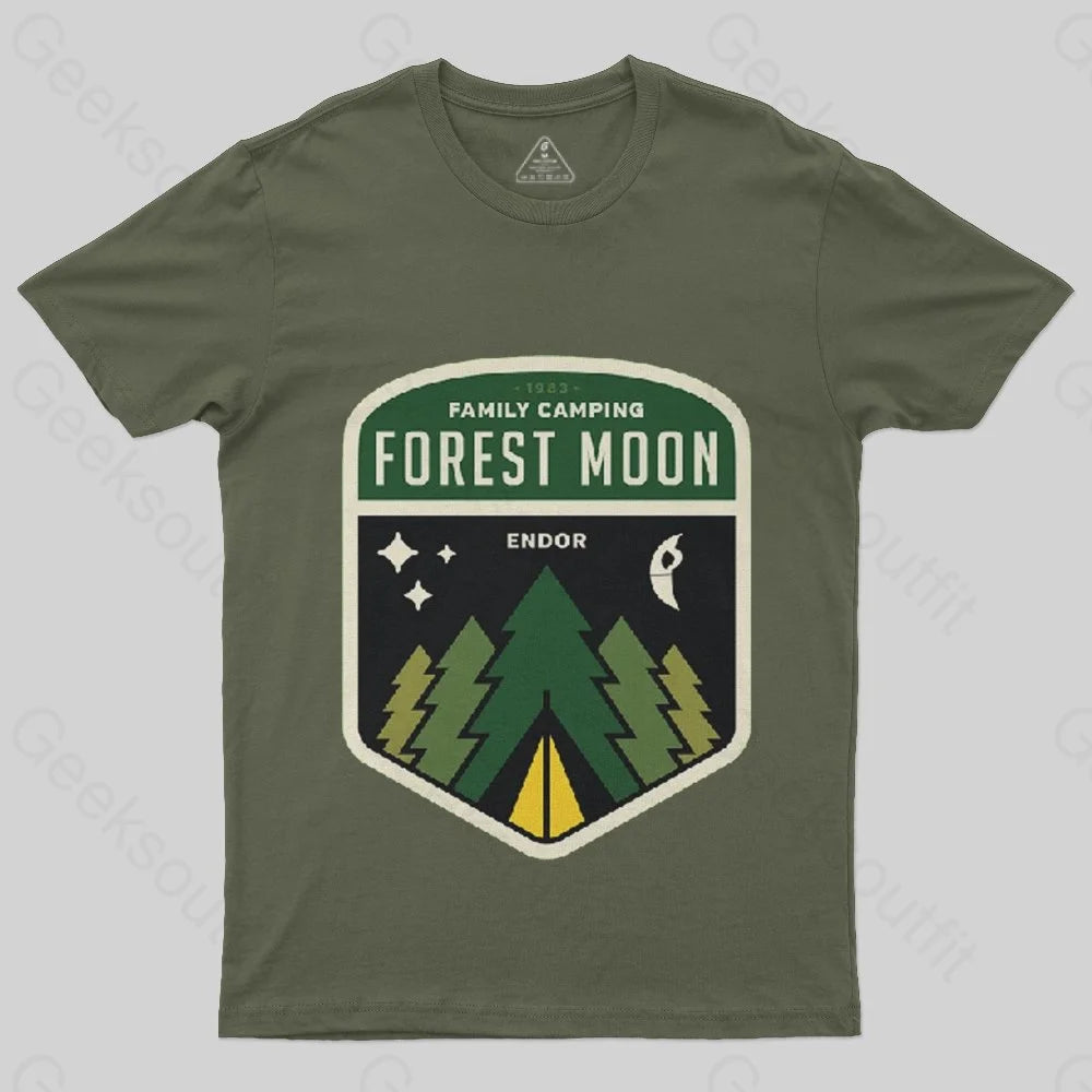 Forest Moon Camping T-Shirt - Geeksoutfit
