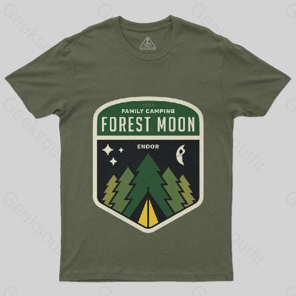 Forest Moon Camping T-Shirt - Geeksoutfit