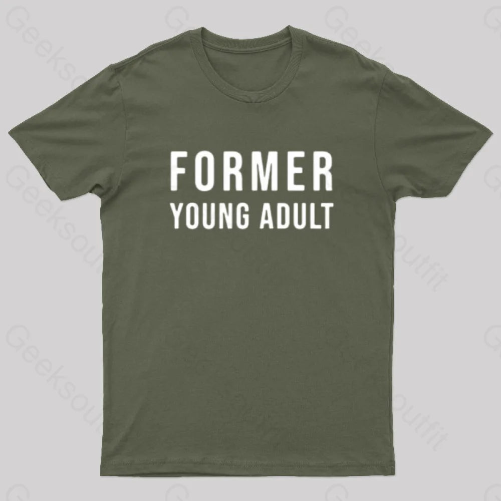Former Young Adult Nerd T-Shirt Army Green / S