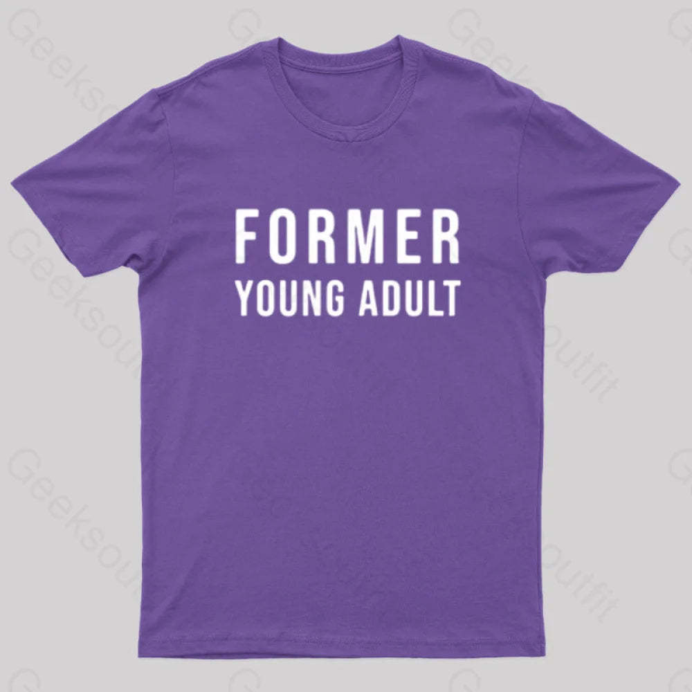 Former Young Adult Nerd T-Shirt Purple / S
