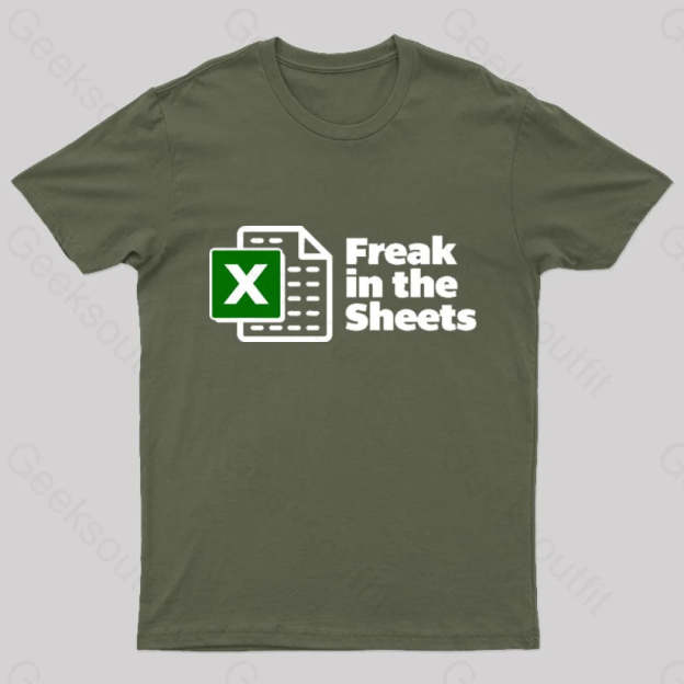 Freak In The Sheets Nerd T-Shirt Army Green / S