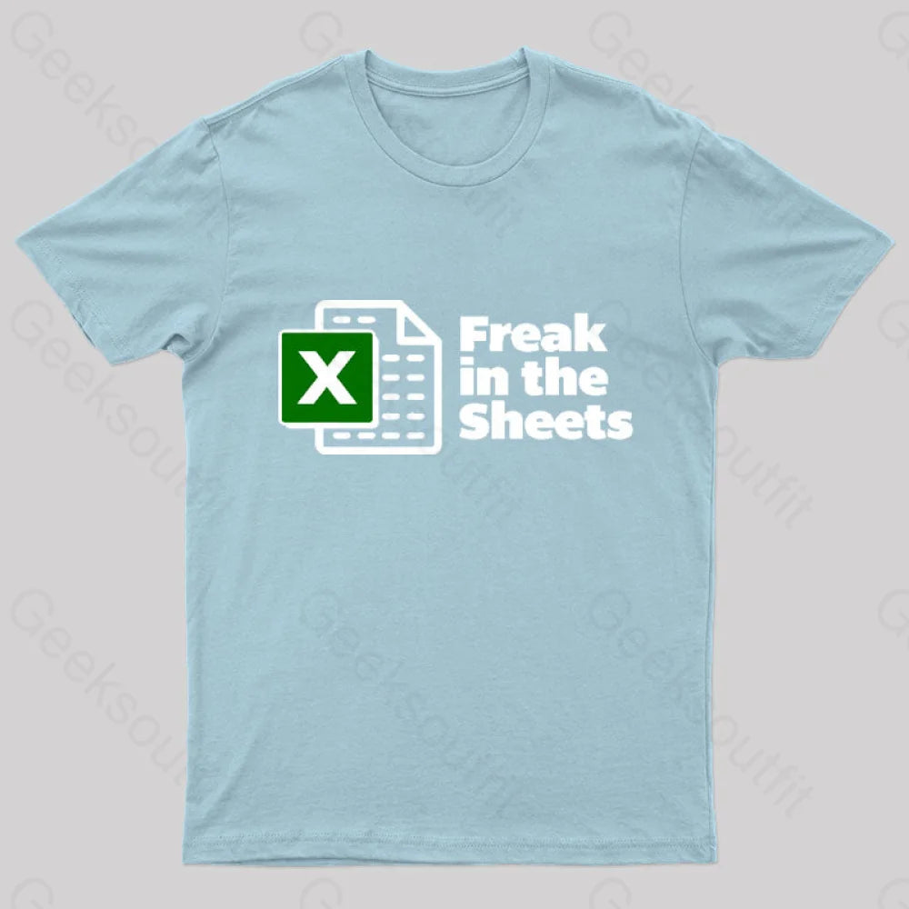 Freak In The Sheets Nerd T-Shirt Light Blue / S