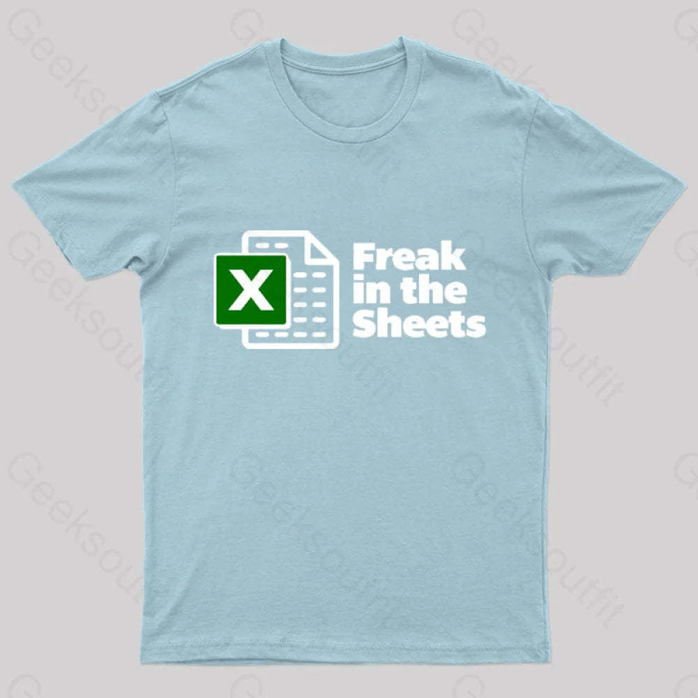 Freak In The Sheets Nerd T-Shirt Light Blue / S