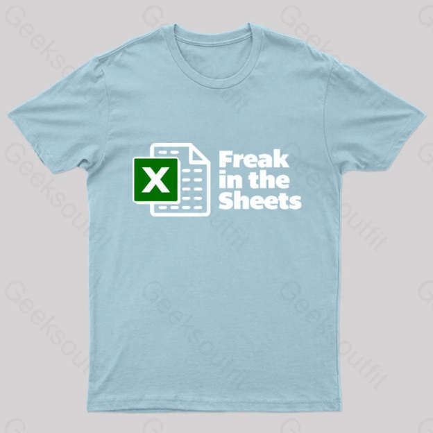 Freak In The Sheets Nerd T-Shirt Light Blue / S