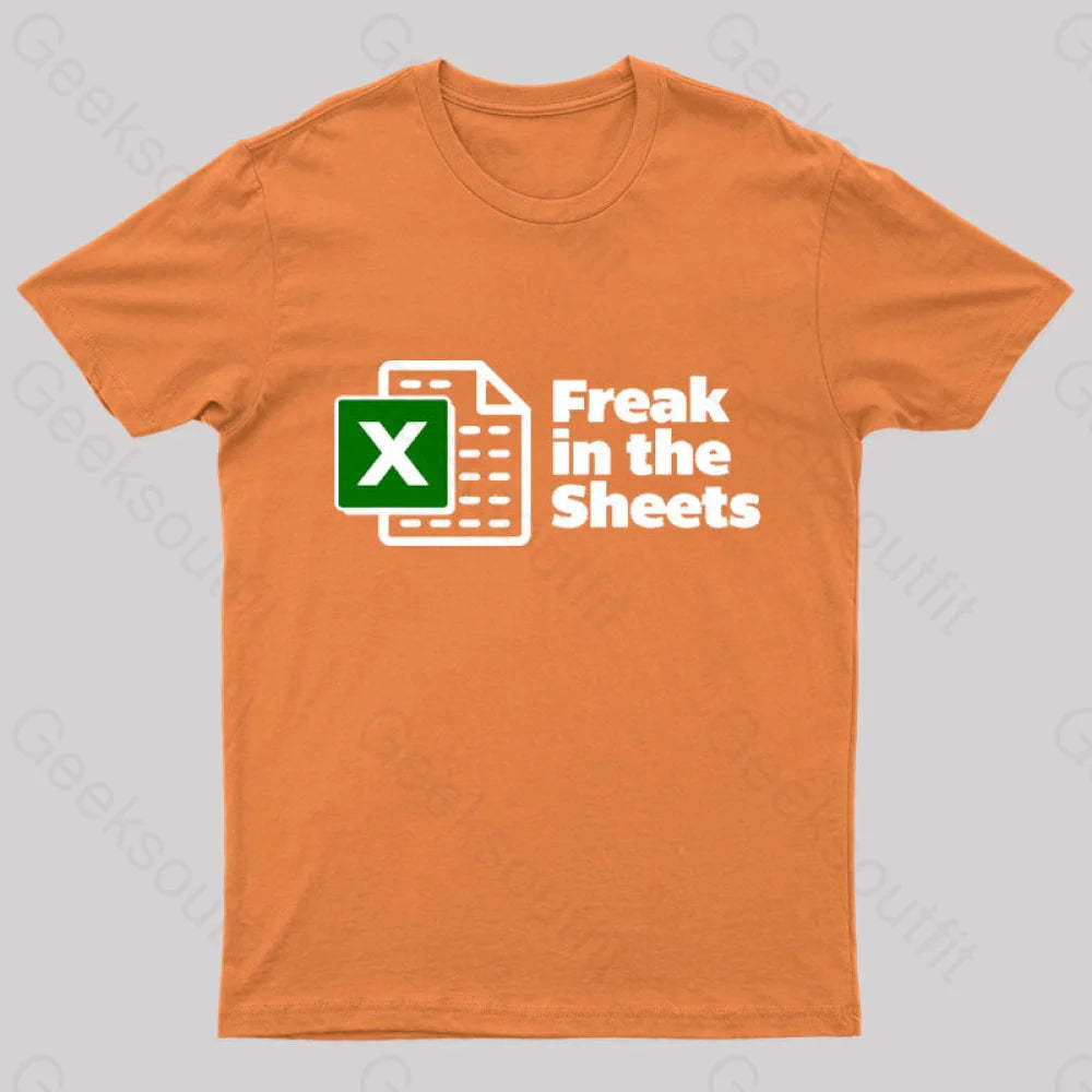 Freak In The Sheets Nerd T-Shirt Orange / S