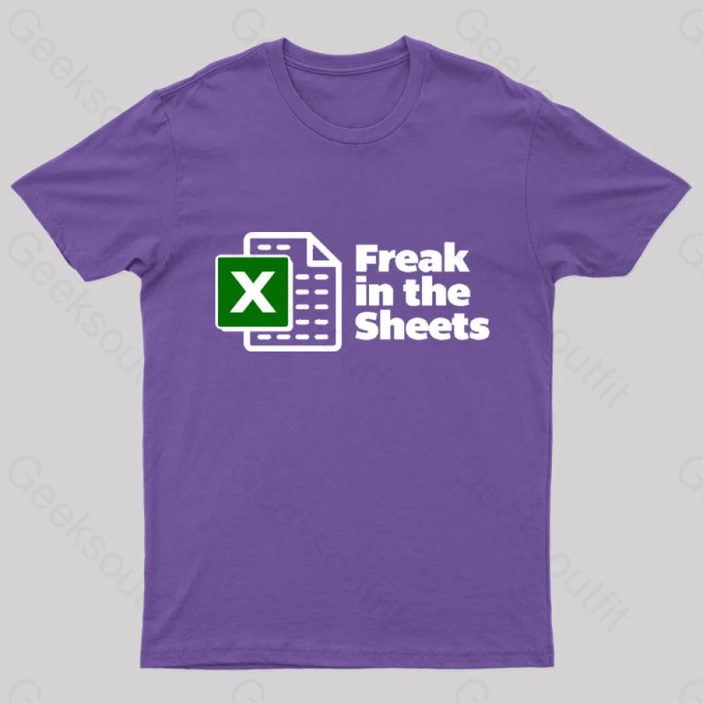 Freak In The Sheets Nerd T-Shirt Purple / S