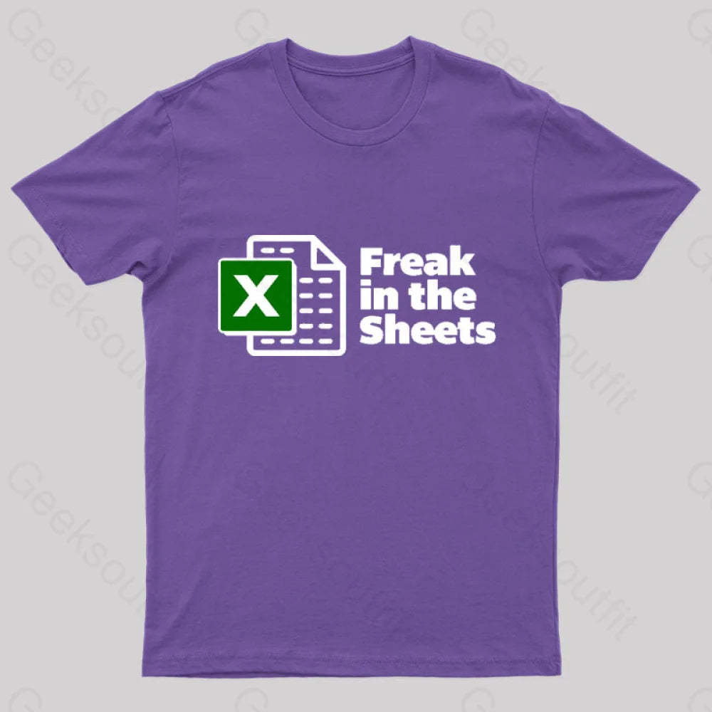 Freak In The Sheets Nerd T-Shirt Purple / S