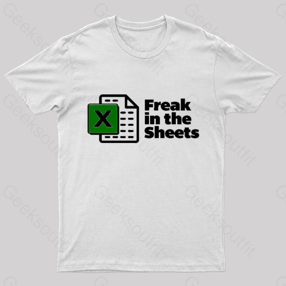 Freak In The Sheets Nerd T-Shirt White / S