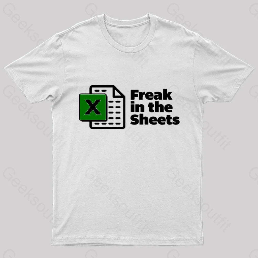 Freak In The Sheets Nerd T-Shirt White / S