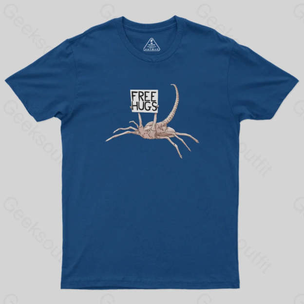 Freehugs-Alien Xenomorph T-Shirt Navy / S Yc