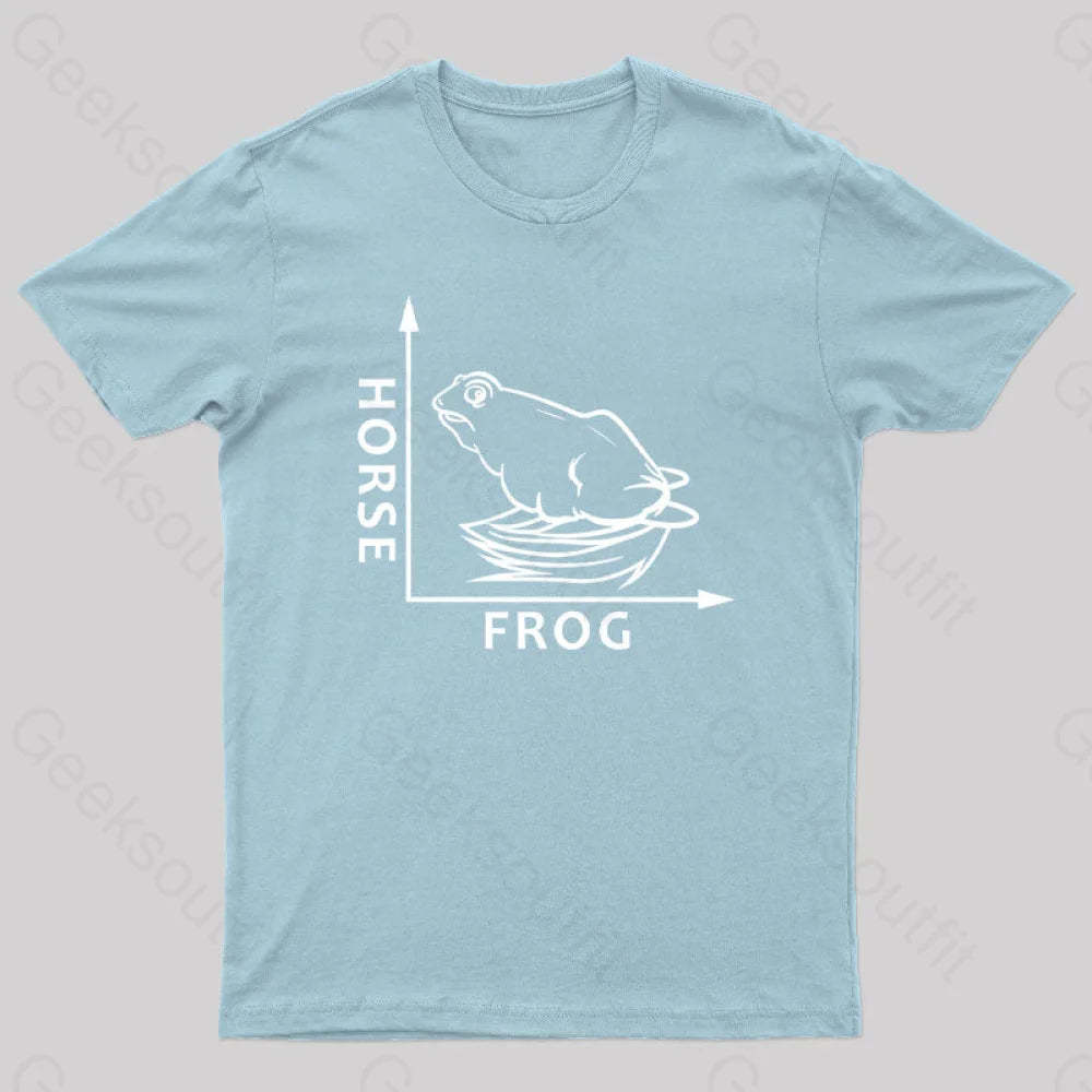 Frog Or Horse Geek T-Shirt Light Blue / S