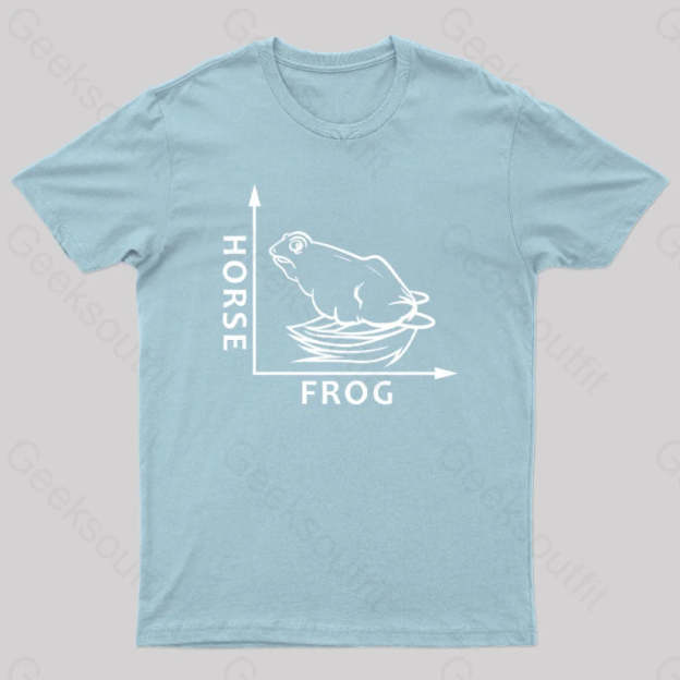 Frog Or Horse Geek T-Shirt Light Blue / S