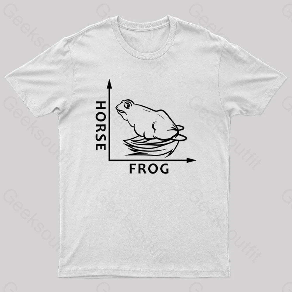 Frog Or Horse Geek T-Shirt White / S