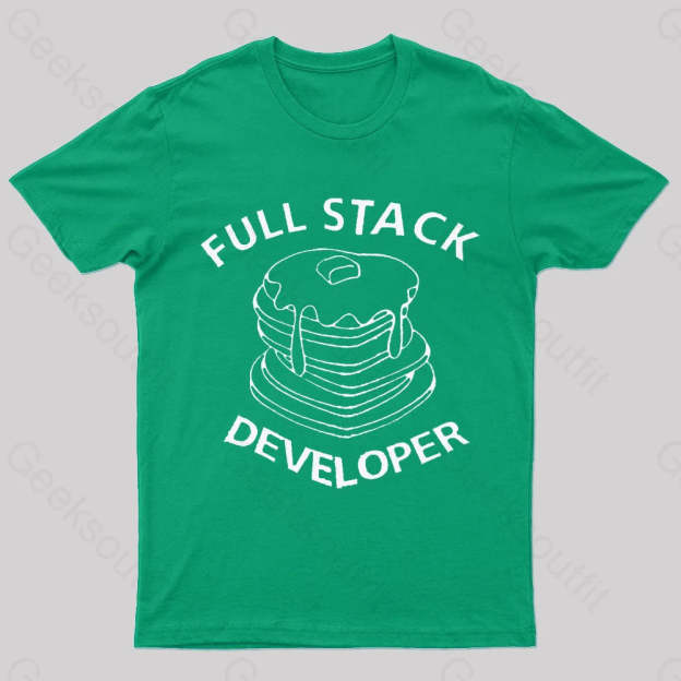 Full Stack Developer Nerd T-Shirt Green / S