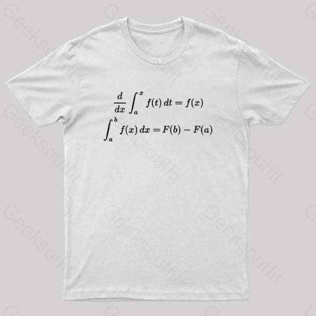 Fundamental Theorem Of Calculus Geek T-Shirt White / S